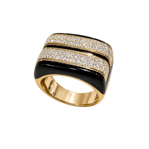 Diamond and Enamel Ring
