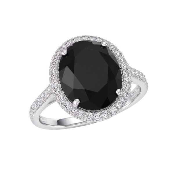 Onyx and Diamond Ring