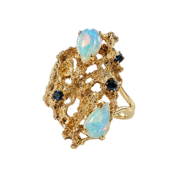 1950's Opal and Sapphire Ring