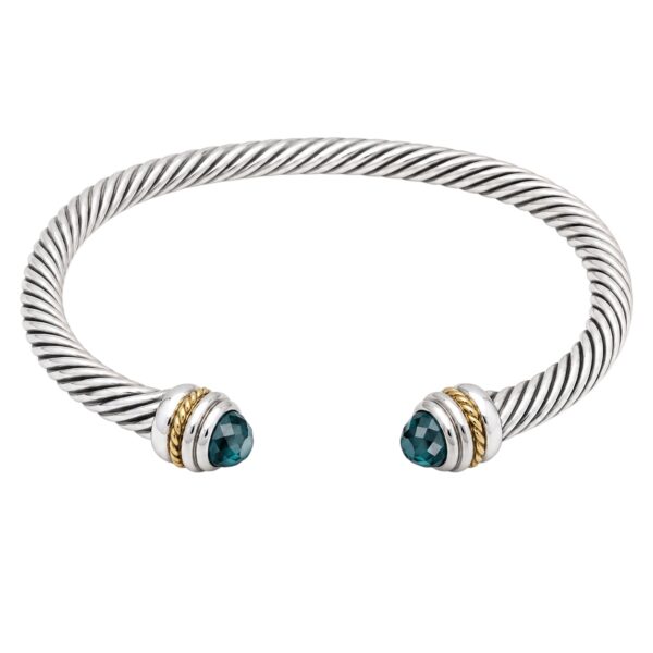 David Yurman Topaz Cable Cuff Bracelet