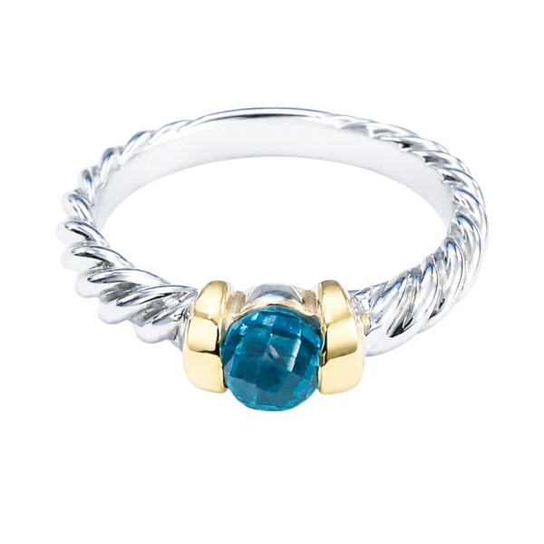 David Yurman Metro Cable Topaz Ring