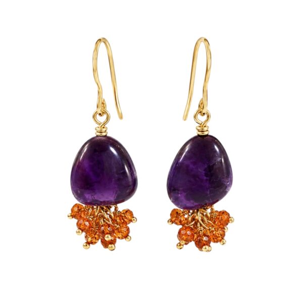 Mallary Marks Amethyst and Garnet Earrings