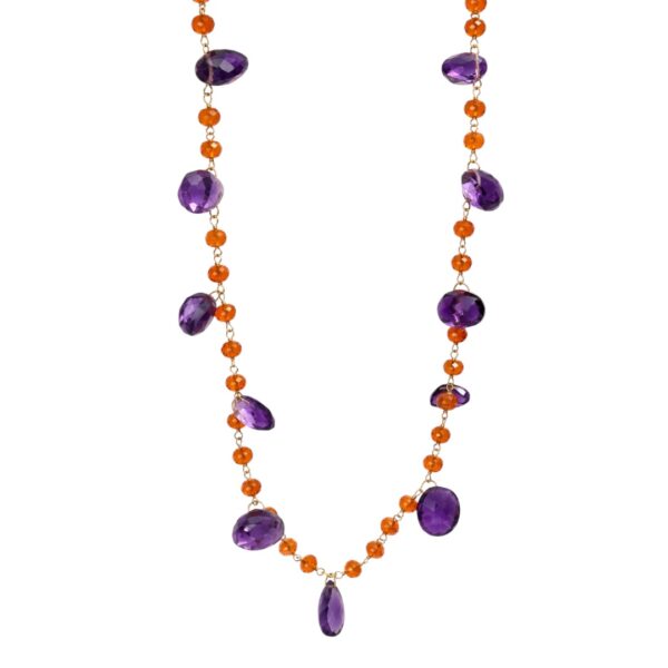 Mallary Marks Amethyst and Garnet Necklace