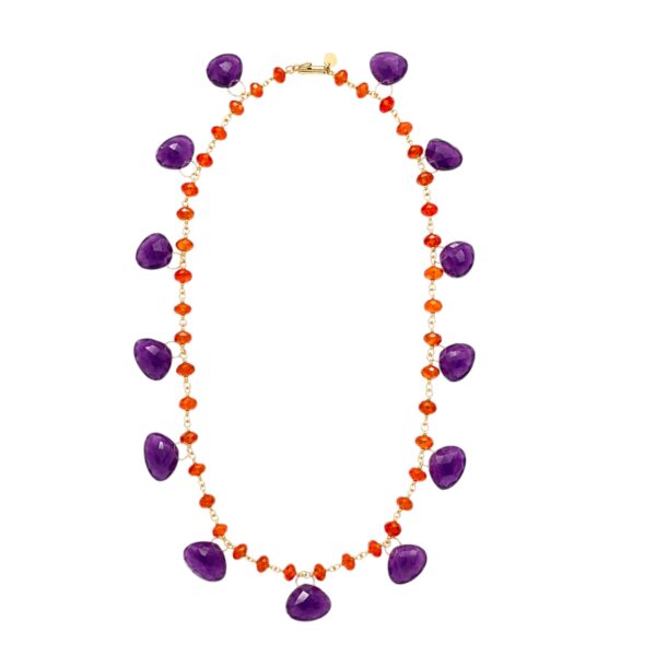 Mallary Marks Amethyst and Garnet Necklace