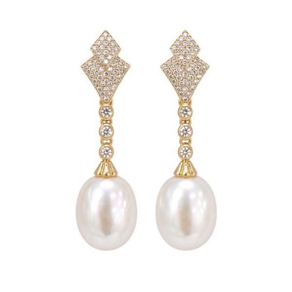 Pearl and Diamond Earrings