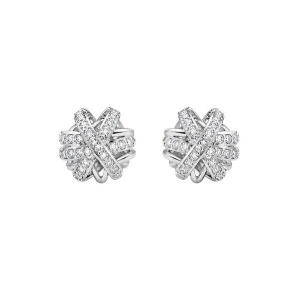 David Yurman Diamond Crossover Studs