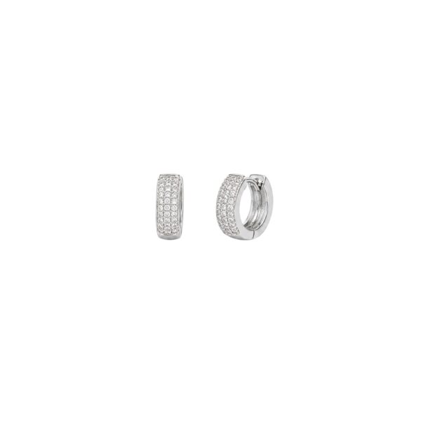 E F Collection Diamond Huggie Earrings