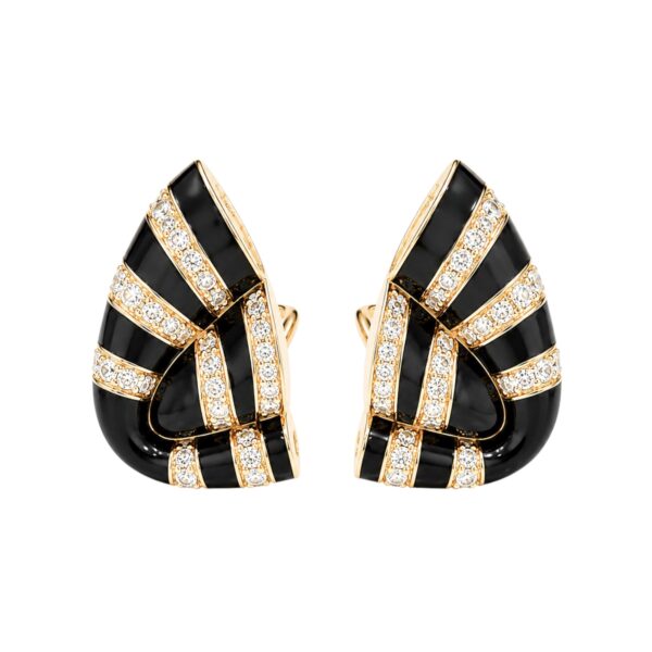 Ammrada Diamond and Enamel Earrings