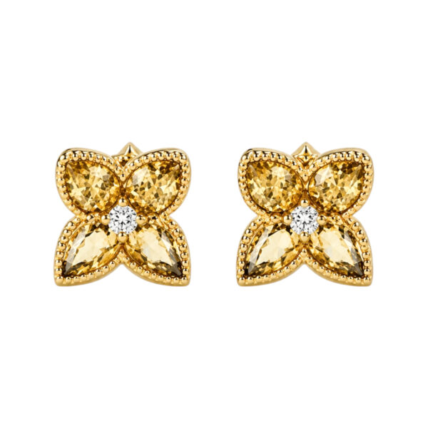 Madison L Citrine and Diamond Earrings