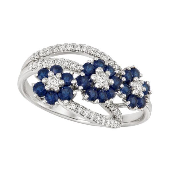 Italian Sapphire and Diamond Ring