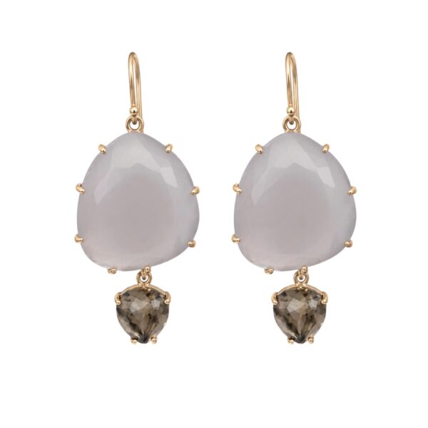 Sylva & Cie Quartz and Diamond Earrings