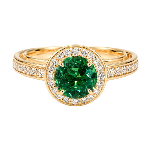 Tourmaline and Diamond Ring