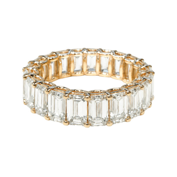 Lab Emerald Cut Diamond Eternity Band
