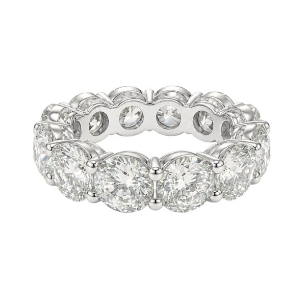 Lab Round Cut Diamond Eternity Band