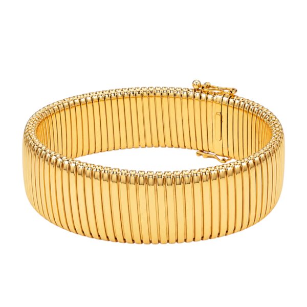1980's Tubogas Style Gold Bracelet