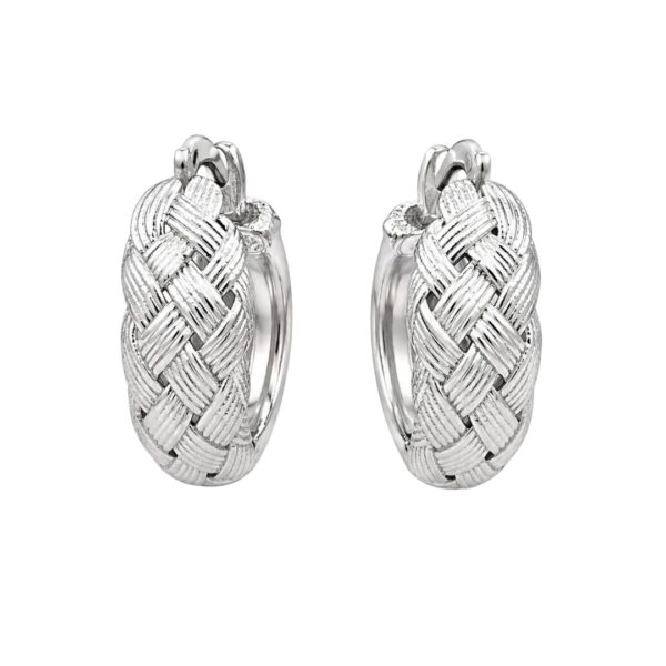 Roberto Coin Woven Hoop Earrings