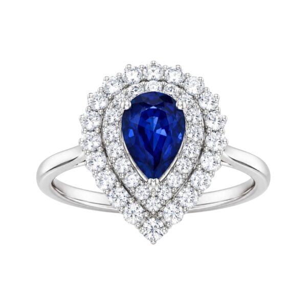1990's Sapphire and Diamond Ring