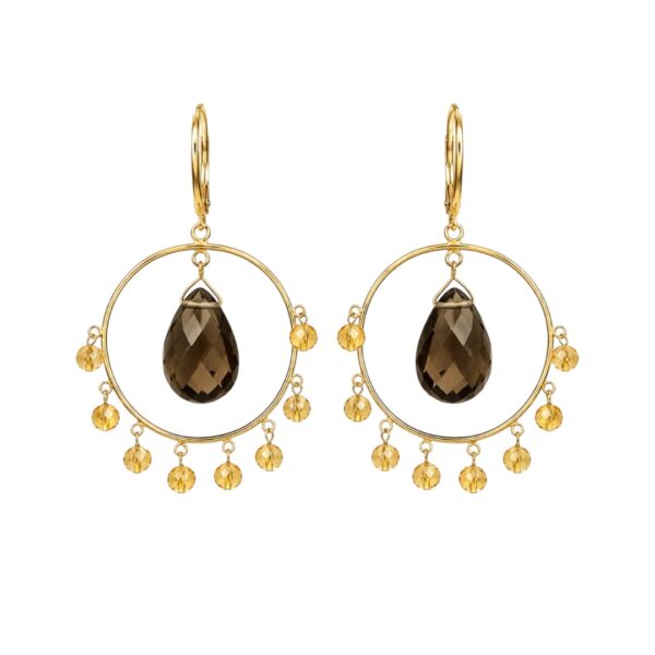 Citrine and Quartz Earrings
