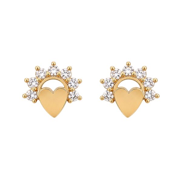 Nouvel Heritage Diamond Heart Earrings