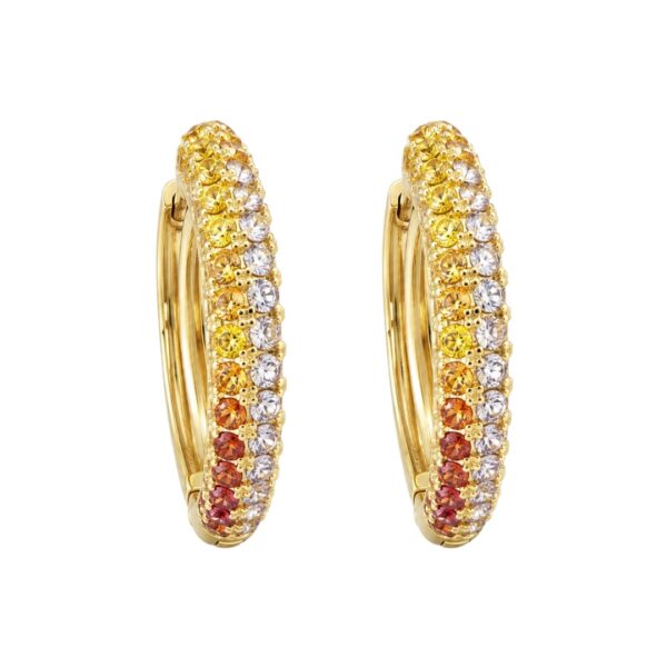 Miiori Multi Sapphire and Diamond Hoops
