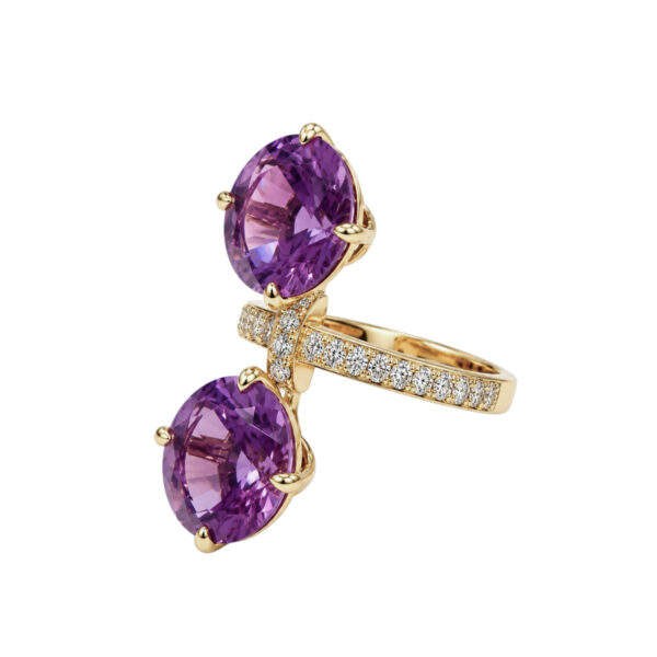 Sal V Amethyst and Diamond Ring