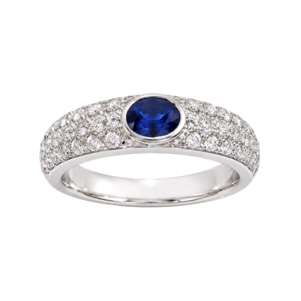 Sal V Sapphire and Diamond Ring