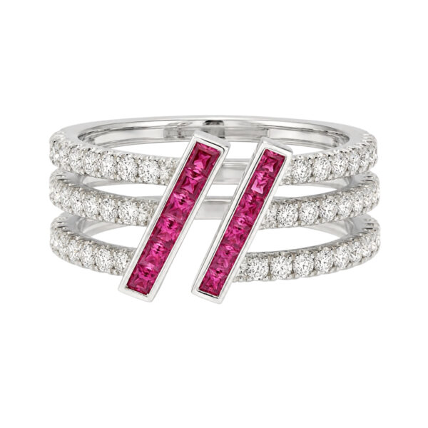Sal V Ruby and Diamond Ring