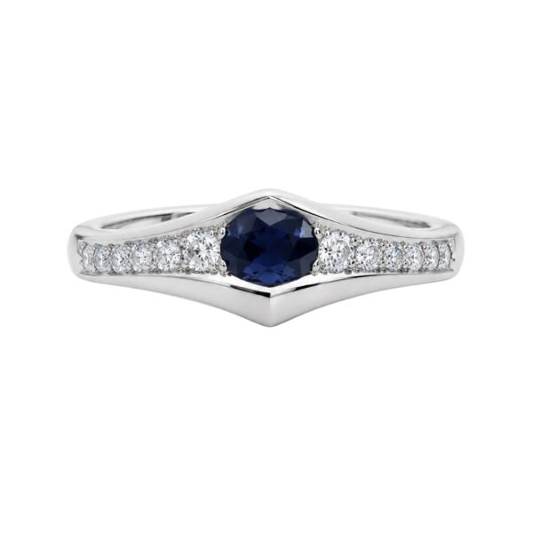 Sal V Sapphire and Diamond Ring