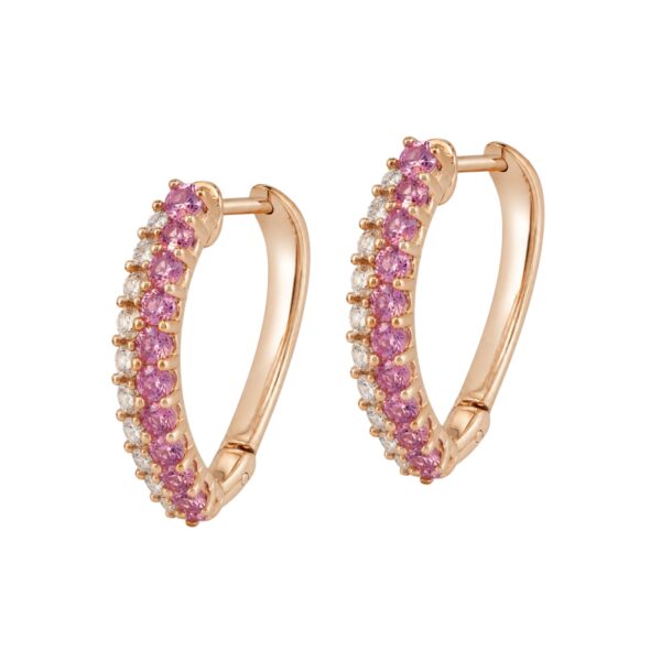 Miiori Pink Sapphire and Diamond Earrings