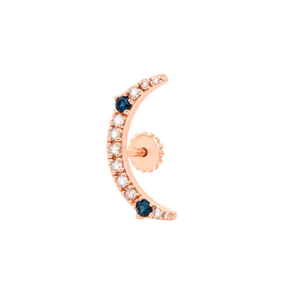 Loda G Diamond Moon Single Earring