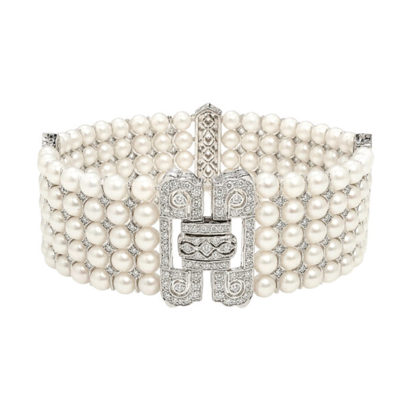 Pearl and Diamond Bracelet