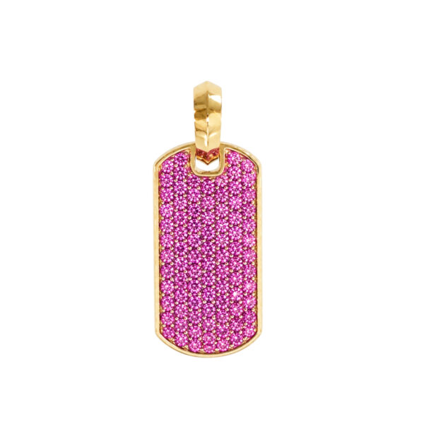 David Yurman Pink Sapphire Dog Tag Pendant