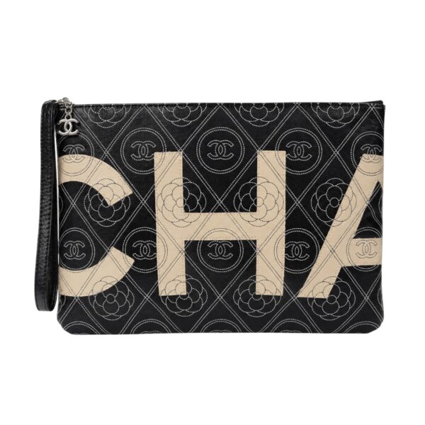 Chanel Camellia Logo O Clutch
