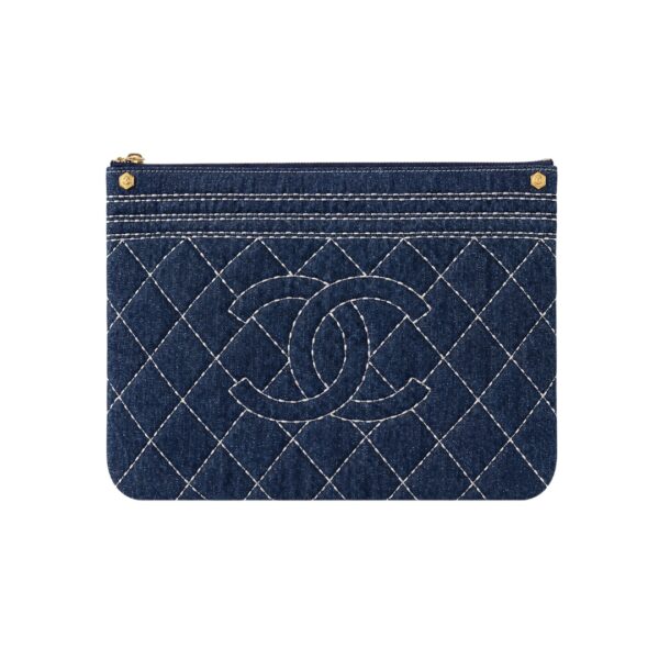 Chanel Denim Contrast O Clutch