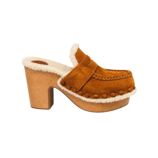 Chloe Shearling Clogs (US 8.5)