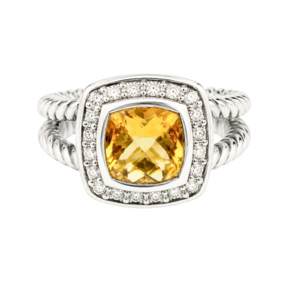 David Yurman Citrine and Diamond Ring