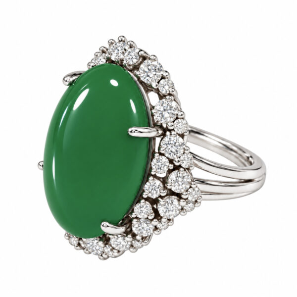 Jade and Diamond Ring