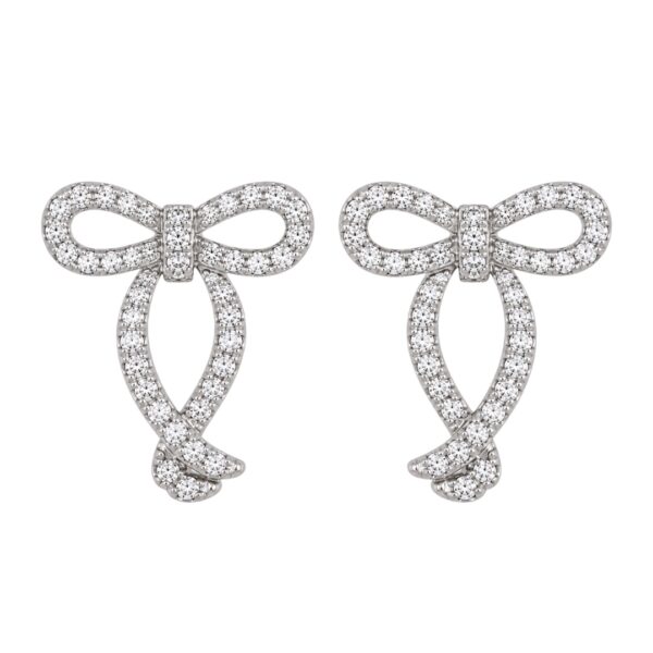 Diamond Bow Earrings