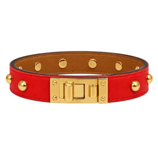 Hermes Mini Dog Clous Ronds Bracelet