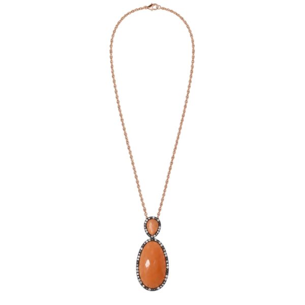 Moonstone and Diamond Necklace
