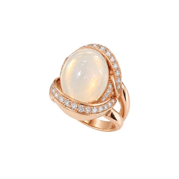Mother of Pearl and Diamond Ring