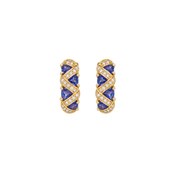 Tananite and Diamond Earrings