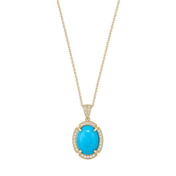 Turquoise and Diamond Necklace