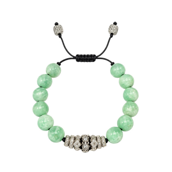 Armenta Aventurine and Diamond Bead Bracelet