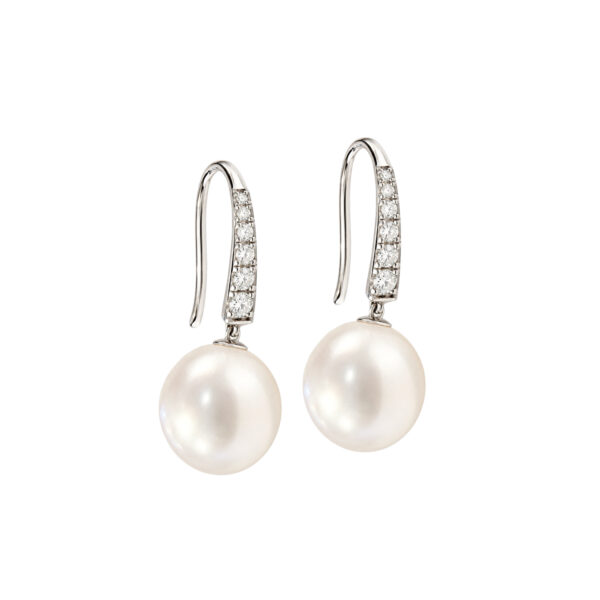 South Sea Pearl and Diamond Earrings