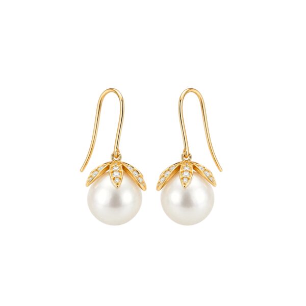 Pearl and Diamond Earrings