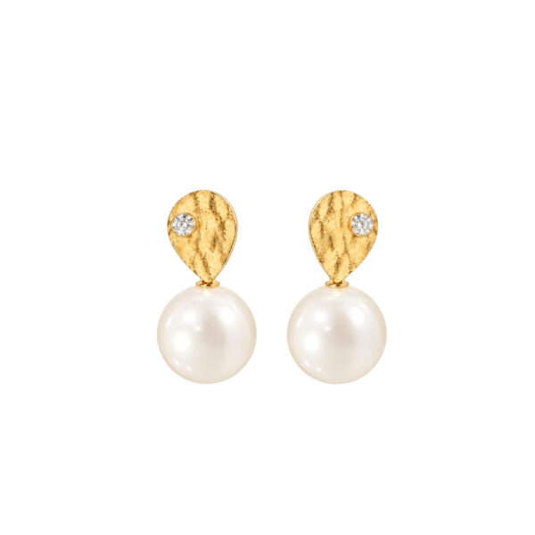 Pearl and Diamond Earrings