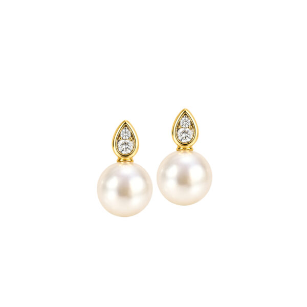 Pearl and Diamond Earrings
