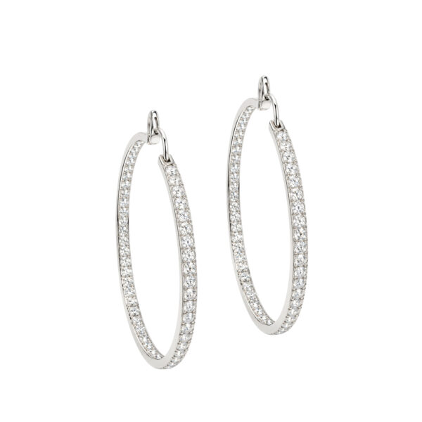 Diamond Hoop Earrings