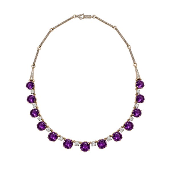 1930's Amethyst and Diamond Necklace
